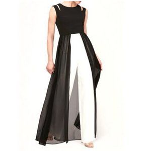 SLNY Women's Sleeveless Walkthrough Jumpsuit